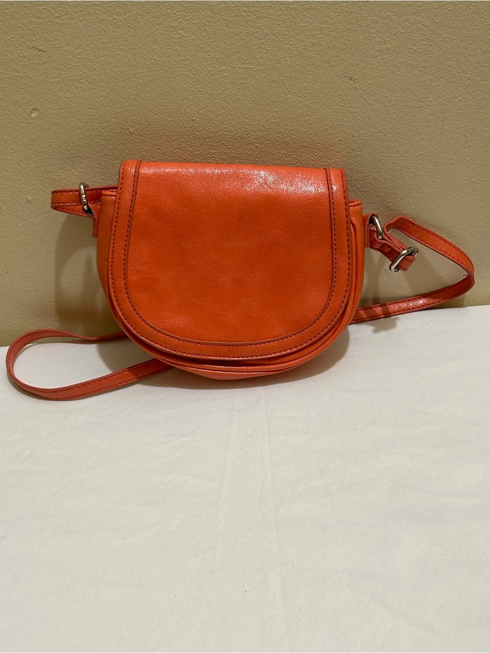 BCBGeneration Orange Saddle Crossbody Bag